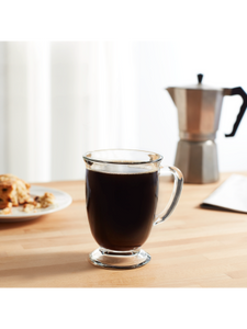 Libbey Kona Glass Coffee Mugs, Set of 6